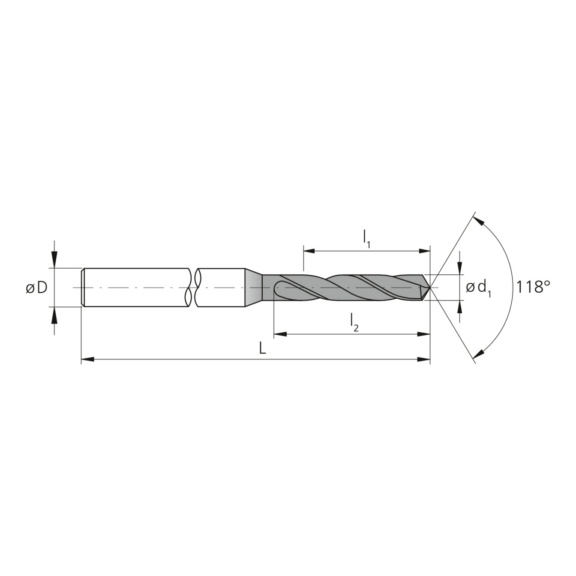 3MD.210098.1, MiquDrill 210 / Ø0.98 mm beschichtet - 3MD, VHM Hochleistungsbohrer