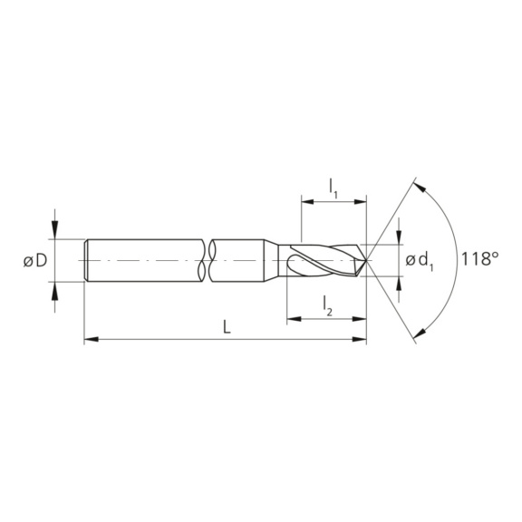 3MD.200127.0, MiquDrill 200 / Ø1.27 mm unbeschichtet - 3MD, VHM Hochleistungsbohrer