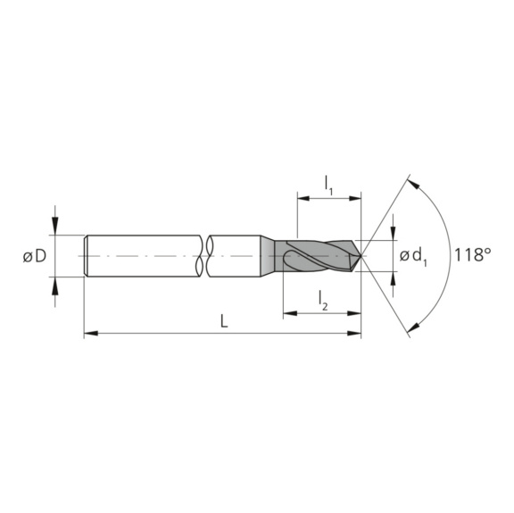 3MD.200114.1, MiquDrill 200 / Ø1.14 mm beschichtet - 3MD, VHM Hochleistungsbohrer