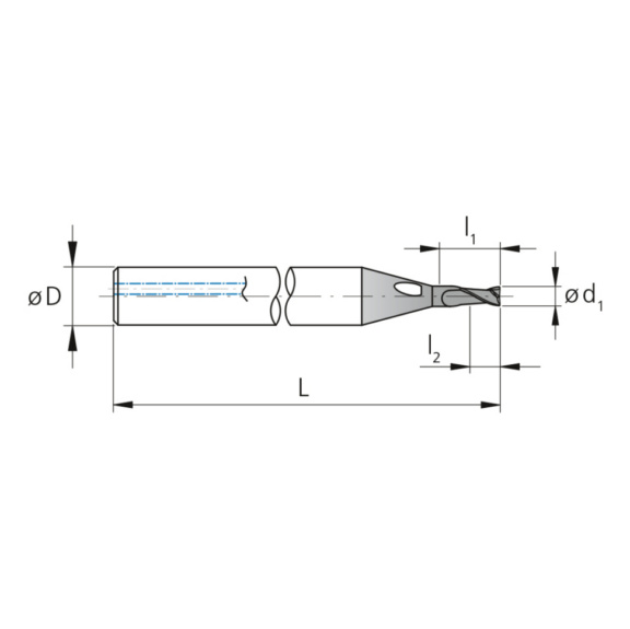 3CMC30.B1Z2.250.1, CrazyMill Cool TypB 3xd Ø2.50 zylindrisch - 3CM, VHM Schaftfräser