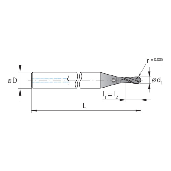 3CMC30.A5Z4.200.1, CrazyMill Cool TypA  2xd Ø2.00 Vollradius Z4 - 3CM, VHM Schaftfräser