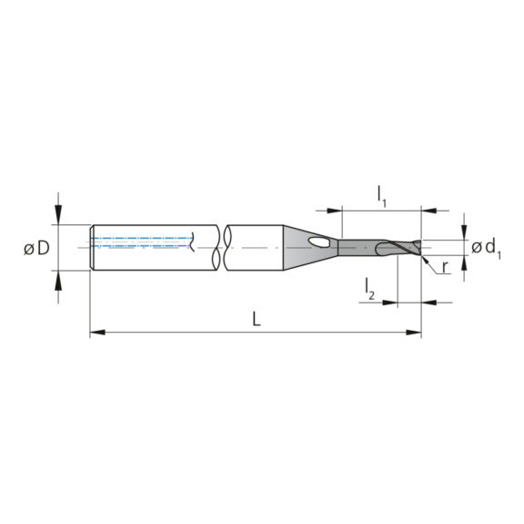 3CMC30.C2Z2.120.1, CrazyMill Cool TypC 5xd Ø1.20 torisch - 3CM, VHM Schaftfräser