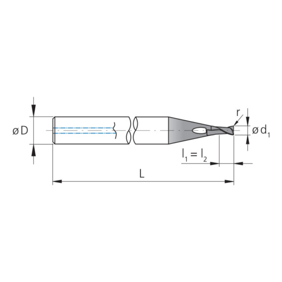 3CMC30.A2Z2.050.1, CrazyMill Cool TypA  1.5xd Ø0.50 torisch - 3CM, VHM Schaftfräser