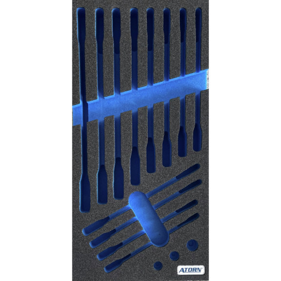 ATORN Hartschaumeinlage leer, passend für 15-teiligen Ring-Maulschlüssel-Satz - Hartschaumeinlage, leer - Ringmaulschlüssel-Satz 15