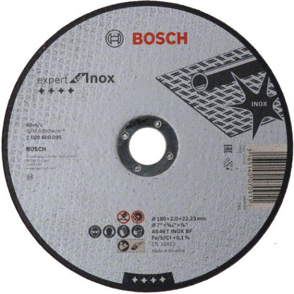 BOSCH Trennscheibe Expert for Inox Trennscheibe Bohrungsdurchmesser 22,33 mm - Trennscheibe Expert for Inox