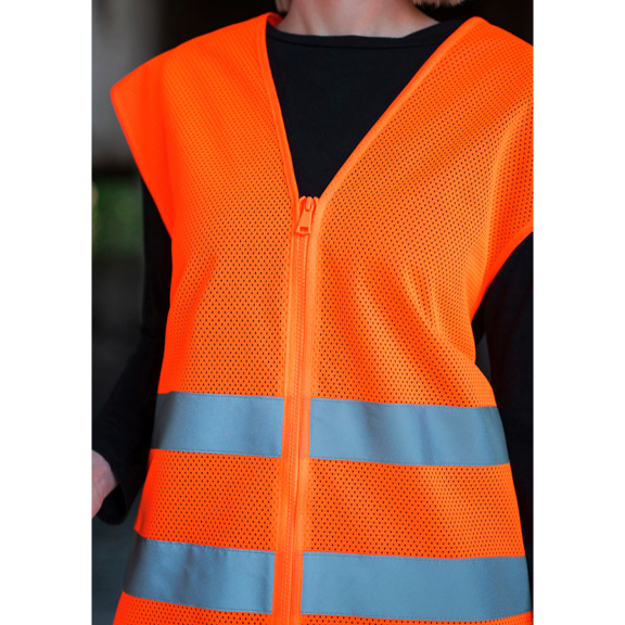 Gilet haute visibilite maille KORNTEX Rhodes orange taille S M