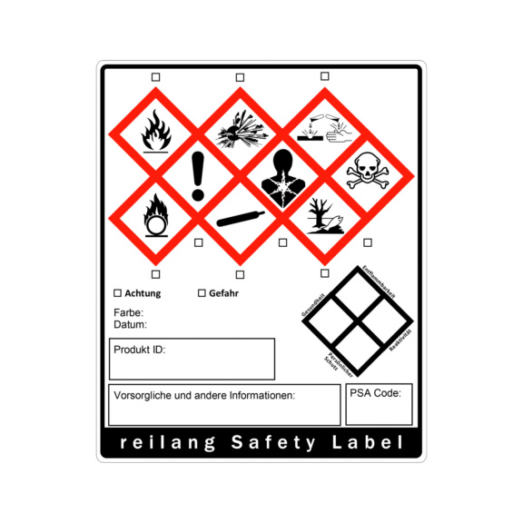 REILANG Safety-Label, beschriftbar für Super-Resistent-Drücksprüher Set mit 3 Stück - Safety-Label für Super-Resistend Drucksprüher