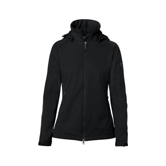 HAKRO Damen Softshelljacke Alberta, schwarz, Gr. S - Damen Softshelljacke Alberta