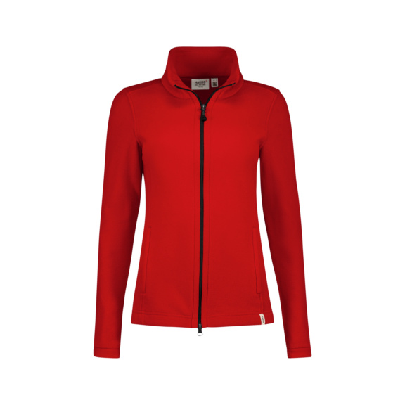 HAKRO Damen Fleecejacke Eco, rot, Gr. L - Damen Fleecejacke Eco