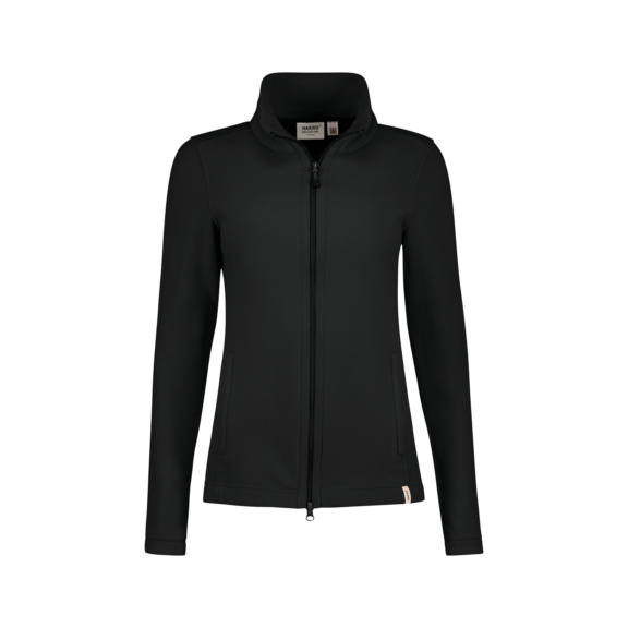 HAKRO Damen Fleecejacke Eco, schwarz, Gr. S - Damen Fleecejacke Eco