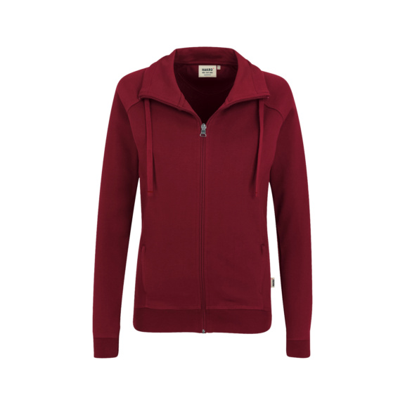 HAKRO Damen Sweatjacke College, weinrot, Gr. XL - Damen Sweatjacke College