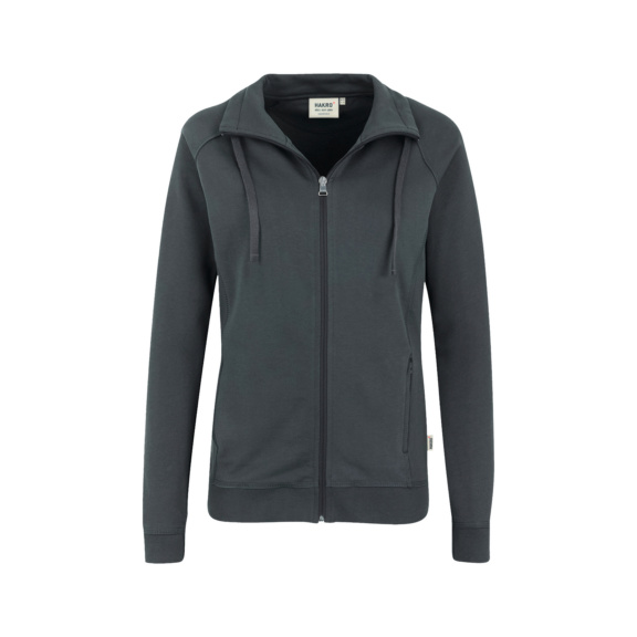 HAKRO Damen Sweatjacke College, anthrazit, Gr. L - Damen Sweatjacke College