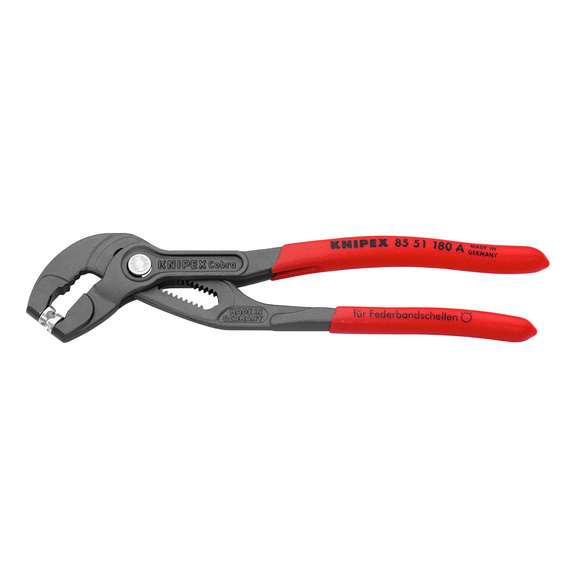 KNIPEX Federbandschellenzange 180 mm mit Kunststoffgriff - Federbandschellenzange