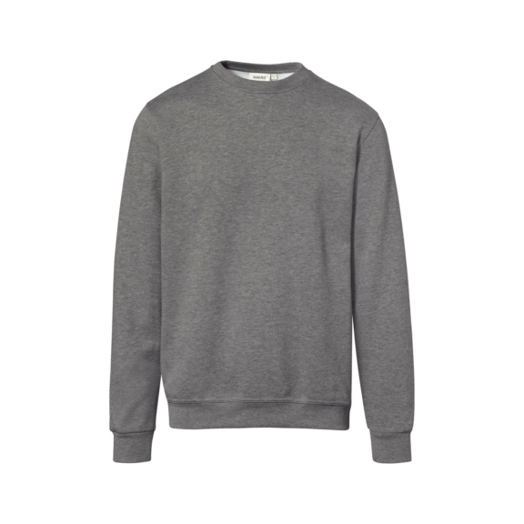 HAKRO Unisex Sweatshirt Premium, grau meliert, Gr. L - Unisex Sweatshirt Premium