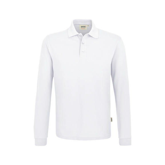 HAKRO Herren Longsleeve-Poloshirt Mikralinar, weiß, Größe S - Herren Longsleeve Poloshirt MIKRALINAR®