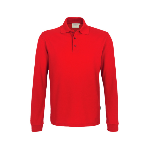 HAKRO Herren Longsleeve-Poloshirt Mikralinar, rot, Größe 4XL - Herren Longsleeve Poloshirt MIKRALINAR®