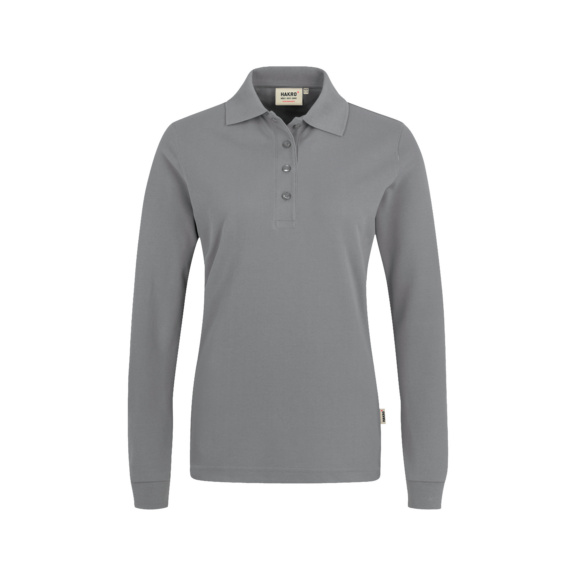 HAKRO Damen Longsleeve-Poloshirt Mikralinar, titan, Größe 3XL - Damen Longsleeve Poloshirt MIKRALINAR®