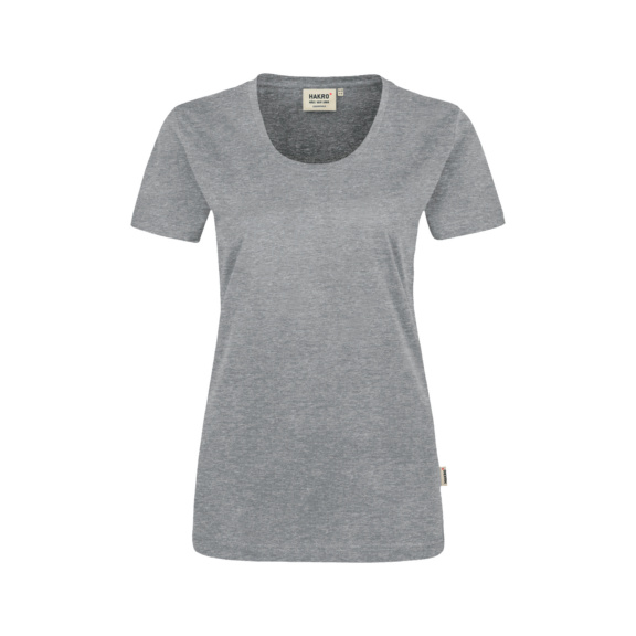 HAKRO Damen T-Shirt Classic, grau meliert, Gr. M - Damen T-Shirt Classic