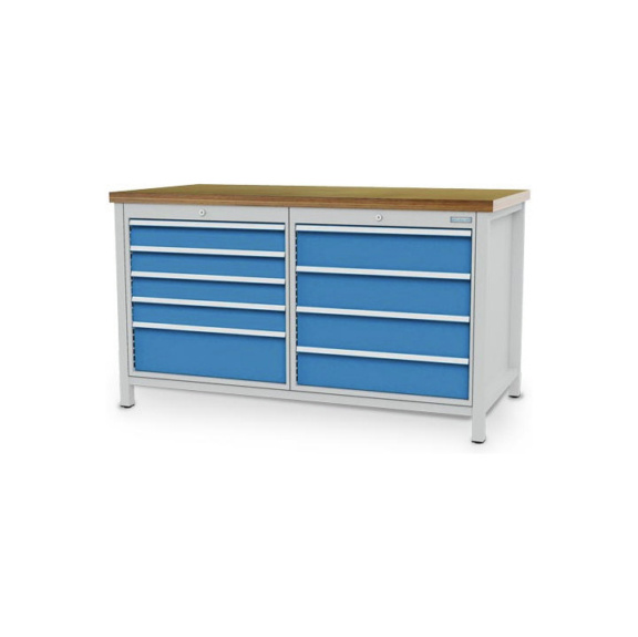 BEDRUNKA HIRTH combination workbench W1,500×H859×D750, 9x drawers - R24-24 cabinet workbench