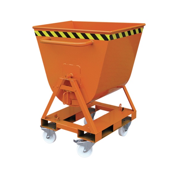 EICHINGER Kippmulde 2-seitig kippbar von 4 Seiten anfahrbar 600 Liter reinorange - Loren-Kippmulde 2067