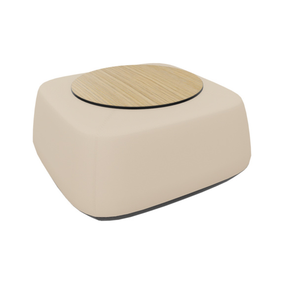 DAUPHIN Allora Loungehocker groß cappuccino - Allora Sitzpouf