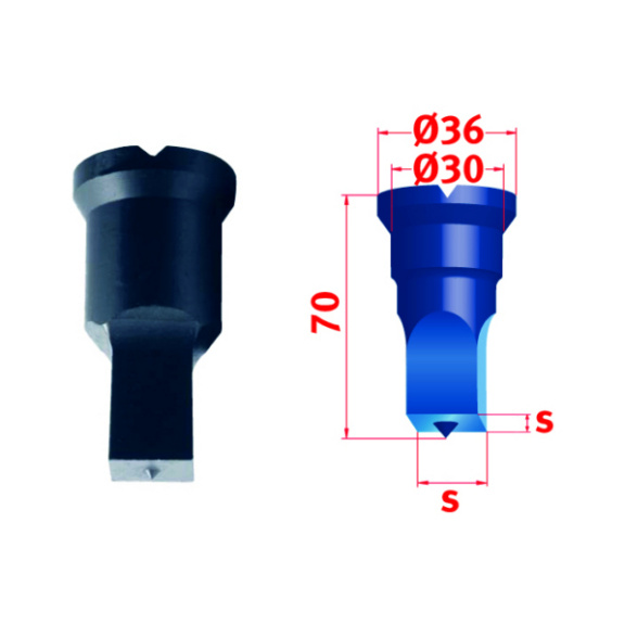 3889514,0 METALLKRAFT, Vierkant-Stempel Nr.2 14 mm - Vierkantstempel Nr. 2