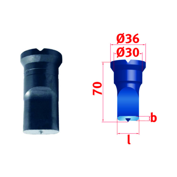 388946,5X13,0 METALLKRAFT, Langlochstempel Nr.2 6,5x13,0 mm - Langlochstempel Nr. 2