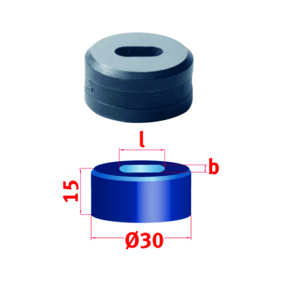 388946,8X13,3 METALLKRAFT, Langlochmatrize Nr.30 6,8 x 13,3 mm - Langlochmatrize Nr. 30