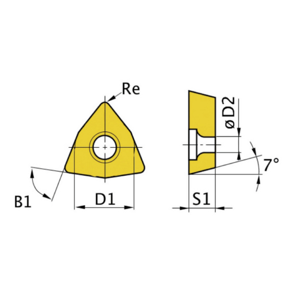 3441753 OPTIMUM, HM-Ersatzwendeplatten ISO WNMG060408 - HM-Ersatzwendeplatten ISO