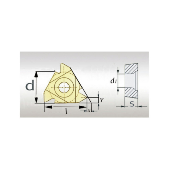 3441726 OPTIMUM, HM-Ersatzwendeplatten ISO 11IR A60 - HM-Ersatzwendeplatten ISO