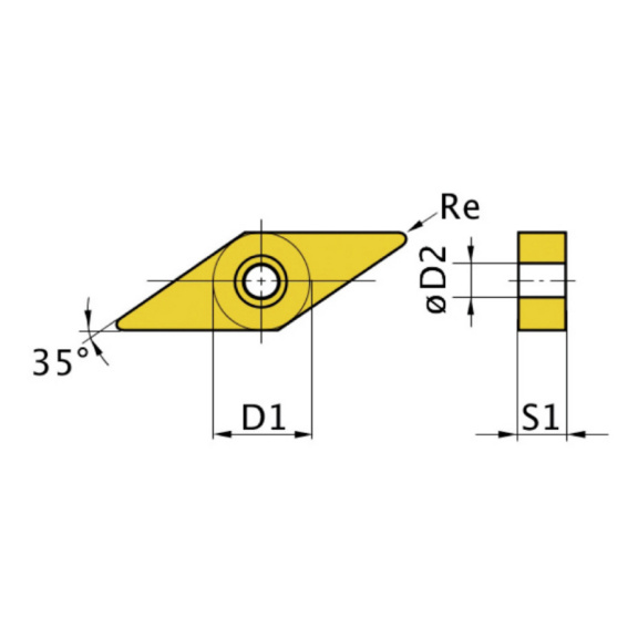 3441701 OPTIMUM, HM-Ersatzwendeplatten ISO VNMG160408 - HM-Ersatzwendeplatten ISO