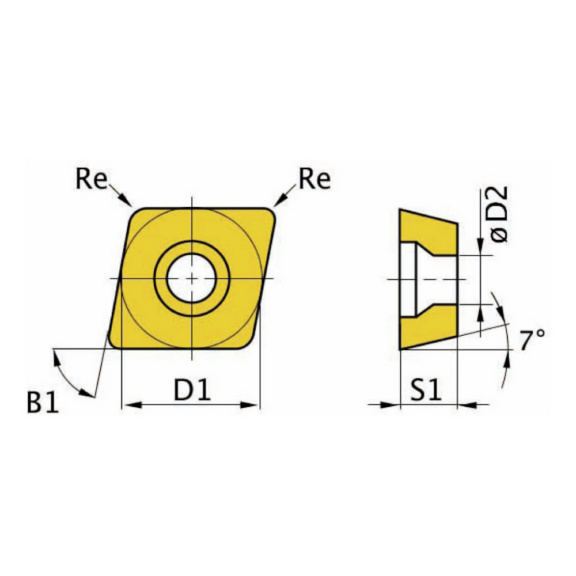 3441282 OPTIMUM, HM-Ersatzwendeplatten ISO CCMT09T304 - HM-Ersatzwendeplatten ISO