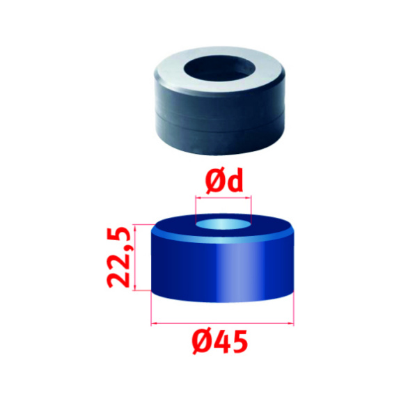 3889321,2 METALLKRAFT, Rundmatrize Nr.45 Ø 21,2 mm - Rundmatrize Nr. 45