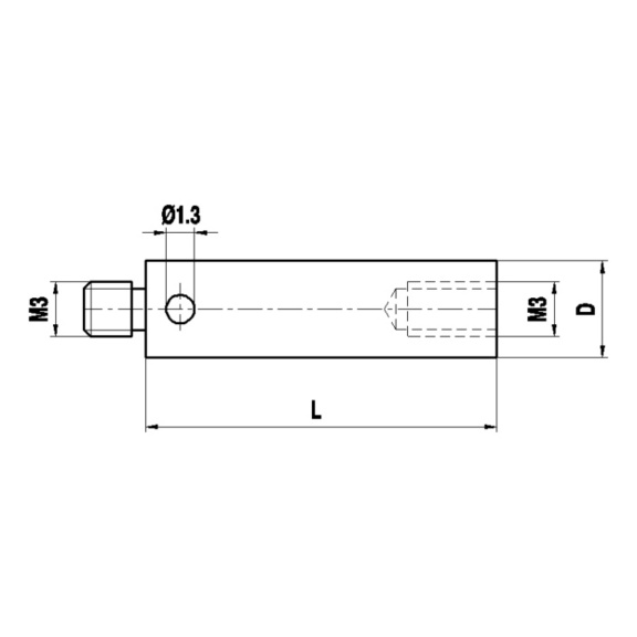 A-5555-0288 RENISHAW, Verlängerung - Verlängerung Tasteinsätze, Anschlussgewinde M3