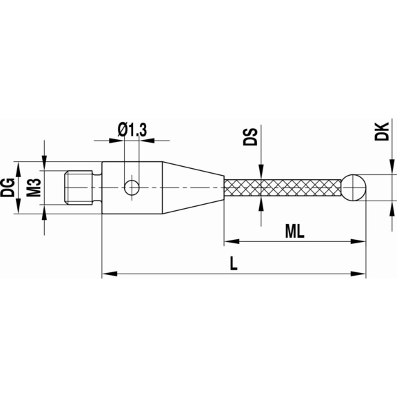 A-5555-1251 RENISHAW, Tastereinsatz - Tasteinsätze, Anschlussgewinde M3