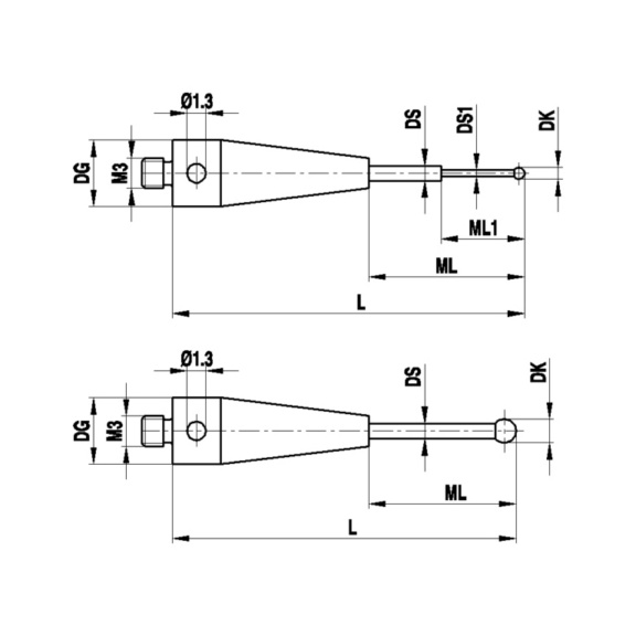 A-5555-0267 RENISHAW, Tastereinsatz - Tasteinsätze, Anschlussgewinde M3