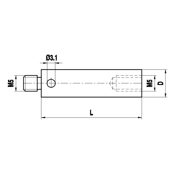 A-5555-0161 RENISHAW, Verlängerung CFX1 626107-2100-300 - Verlängerung Tasteinsätze, Anschlussgewinde M5