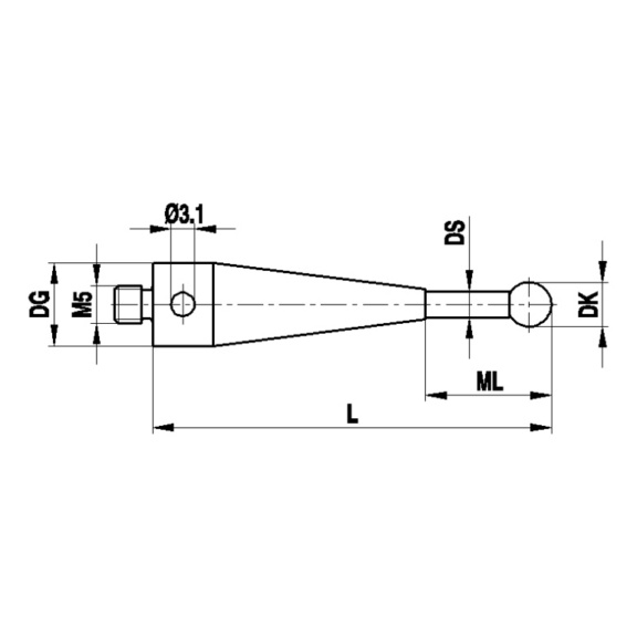 A-5555-0064 RENISHAW, Tastereinsatz - Tasteinsätze, Anschlussgewinde M5