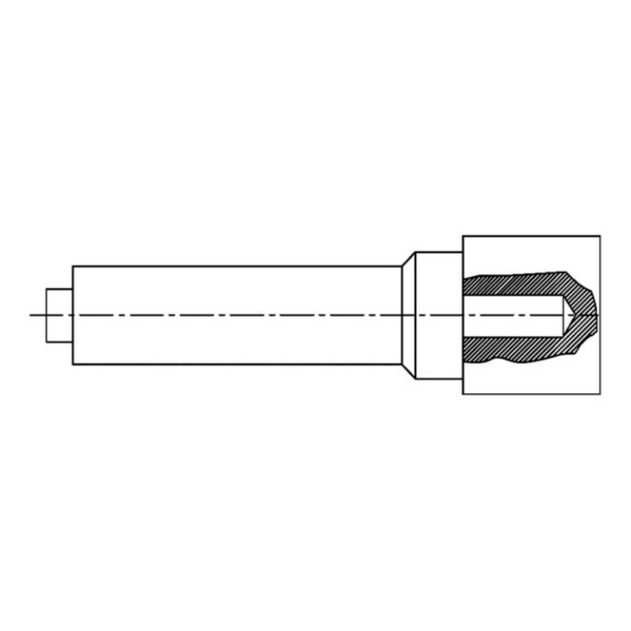 1231026AG SCHWEIßKRAFT, Ersatz-Kohle 90“, gebohrt mit M 10 Gewinde für Stempel 1025 ST - Ersatz-Kohle