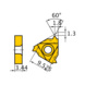 MMT16IR080NPT VP10MF MITSUBISHI, WSP, Gewindeschneiden, beschichtet - MMT16IR, Wendeschneidplatte, Gewindedrehen - 2