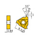 MMT16IR140BSPT VP15TF MITSUBISHI, WSP, Gewindeschneiden, beschichtet - MMT16IR, Wendeschneidplatte, Gewindedrehen - 2