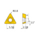 TPGX090208R HTI10 MITSUBISHI, WSP, Drehen, unbeschichtet - TPGX, Wendeschneidplatte, positiv - 3