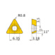 TPGX110308 HTI05T MITSUBISHI, WSP, Drehen, unbeschichtet - TPGX, Wendeschneidplatte, positiv - 3