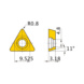 TPGX160308 UTI20T MITSUBISHI, WSP, Drehen, unbeschichtet - TPGX, Wendeschneidplatte, positiv - 3