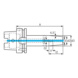 Mandrin de frettage HSK63 (ISO 12164) diam. 16 mm A=120 mm - Mandrin de frettage 4,5° - 2