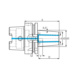 Mandrin de frettage HSK100 (ISO 12164) diam. 10 mm A=90 mm - Mandrin de frettage 4,5° "Retrait volumique" - 2