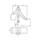 AMF Spannpratzen stufenlos 16 mm Spannhöhe 0 - 75 mm - Spannpratze stufenlos verstellbar, komplett - 2