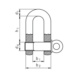 Schäkel mit Augenbolzen hochfest gerade Form 750 kg Tragfähigkeit - Schäkel mit hoher Tragfähigkeit - 2