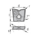 KIENINGER Hartmetall-Wechselschneidplatten WPB-AF 20 LC610Z R=1 - Fräswendeplatte WPB-AF - 2