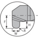 ATORN Mini-Schneideinsatz AKL 4,0mm R0.5 L10 HC5615 - Miniaturschneideinsatz Typ AK HC5615 - 2